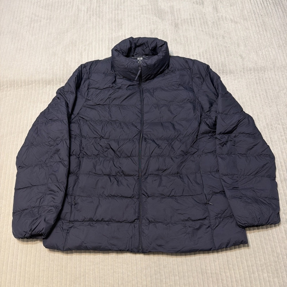 Uniqlo Jacket Womens 2XL Blue Ultra Light Down Puffer Full Zip Winter packable